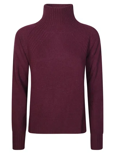 DONDUP DONDUP BURGUNDY KNIT SWEATER