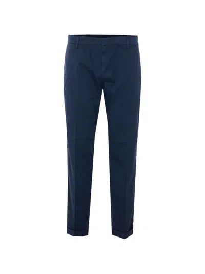 Dondup Button Closure Cuffed Trousers In Blue