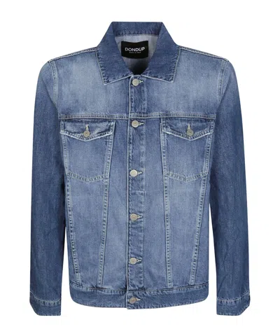Dondup Button Denim Jacket In Blue
