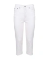 Dondup Button Detailed Cropped Jeans In White