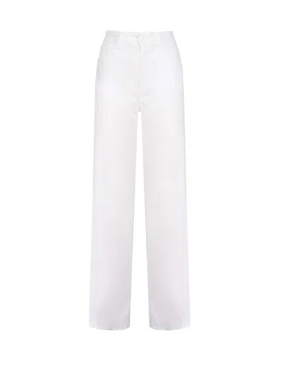 Dondup Button Detailed Wide Leg Jeans In White