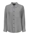 Dondup Button-down Long-sleeved Shirt In Gray