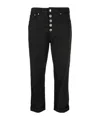Dondup Cuffed Trousers With Button Detailing And Pockets In Black