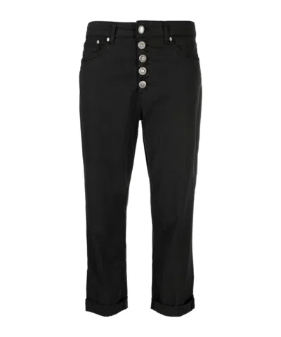 DONDUP BUTTON-FASTENING CROPPED TROUSERS