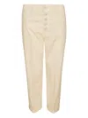 Dondup Button-fastening Cropped Trousers In Neutral