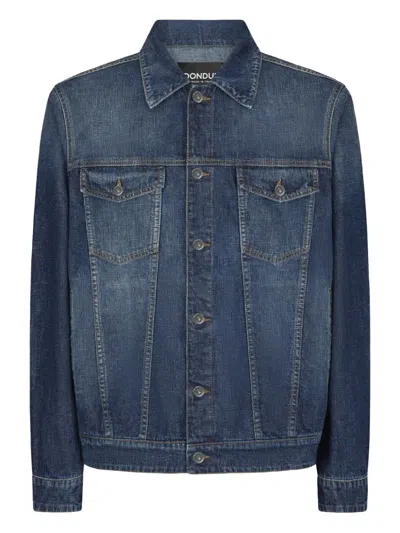 Dondup Button-fastening Flap-pocket Jacket In Blue