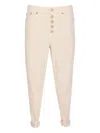 Dondup Button-fastening Patch-pocket Jeans In Gold