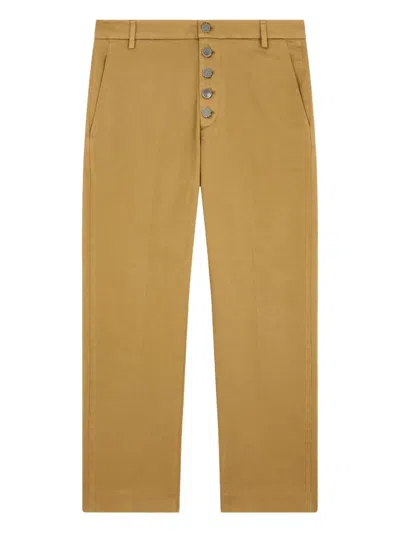 Dondup Button-fastening Trousers In Brown