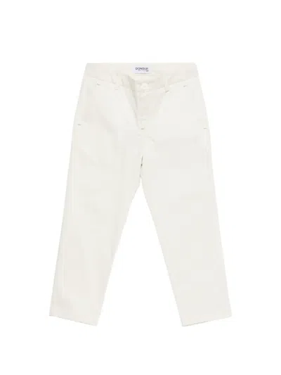 Dondup Kids' Button Fastening Trousers In White