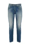 Dondup Button Fitted Jeans In Blue