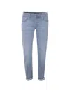 Dondup Button Five-pocket Jeans In Blue