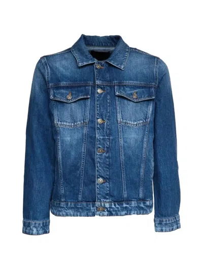 Dondup Button Flap-pockets Denim Jacket In Blue