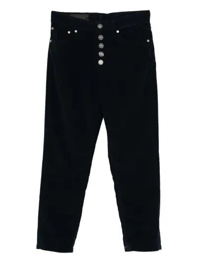 Dondup Button-fly Trousers In Black