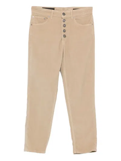 Dondup Button-fly Trousers In Neutral