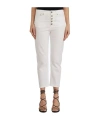 Dondup Cropped Cotton-blend Denim Jeans With Button Detailing