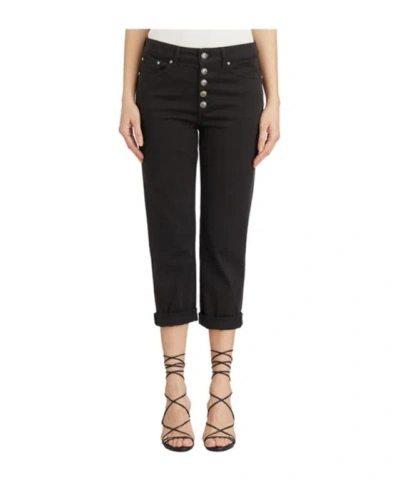 Dondup Button-front Slacks In Black