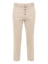 Dondup Button-front Straight Trousers In Neutral