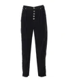 Dondup Loose Fit Velvet Trousers With Button Detailing