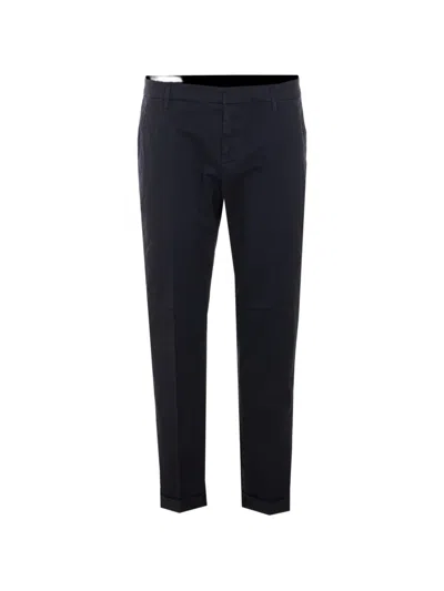 Dondup Gaubert Relaxed Fit Lightweight Gabardine Chino Pants In Black