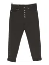Dondup Button Trousers In Brown