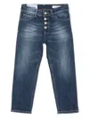 Dondup Button-up Cotton-blend Jeans In Blue