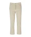 Dondup Button-up Cropped Jeans In Nude