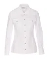 Dondup Button-up Long Sleeve Top In White