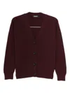 Dondup Buttoned Cardigan In Red