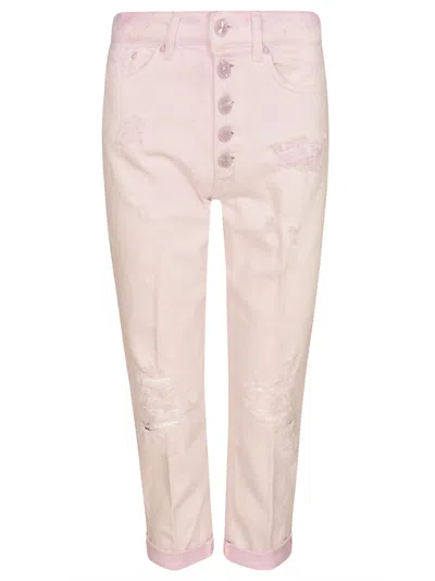 Dondup Buttoned Cropped Jeans In 583