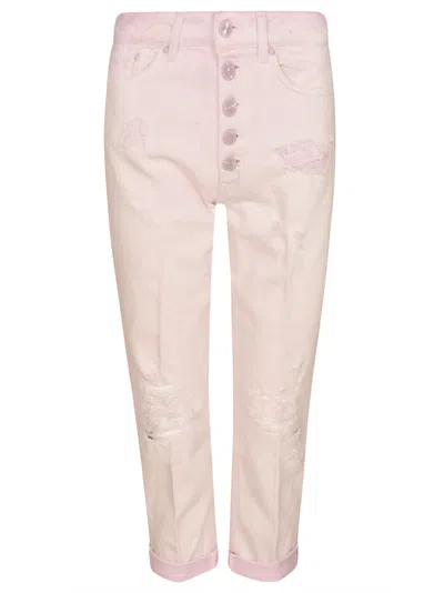 Dondup Buttoned Cropped Jeans In Black