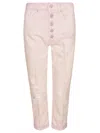 Dondup Buttoned Cropped Jeans In Malva