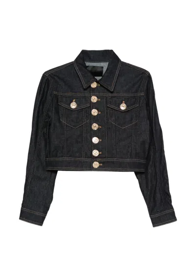 Dondup Buttoned Denim Jacket In Black
