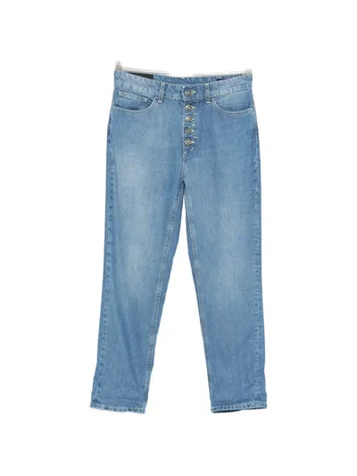 Dondup Buttoned Denim Jeans In Blue
