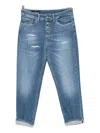 Dondup Buttoned Distressed Denim In Blue