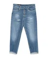 Dondup Buttoned Distressed Denim In Blue