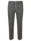 Dondup Trousers Grey In Grey