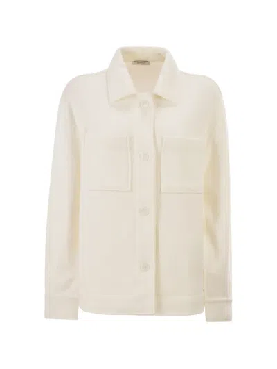Dondup Structured White Viscose Blend Shirt Jacket In Pink