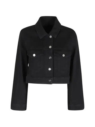 Dondup Buttoned Short Jacket In Black