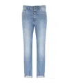 Dondup Rolled Cuffs Five-pocket Trousers In Blue