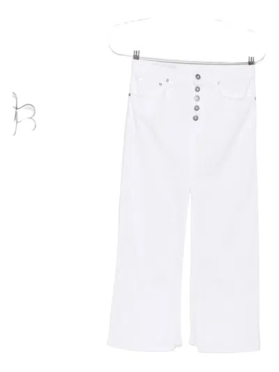 Dondup Buttoned-up Trousers In White