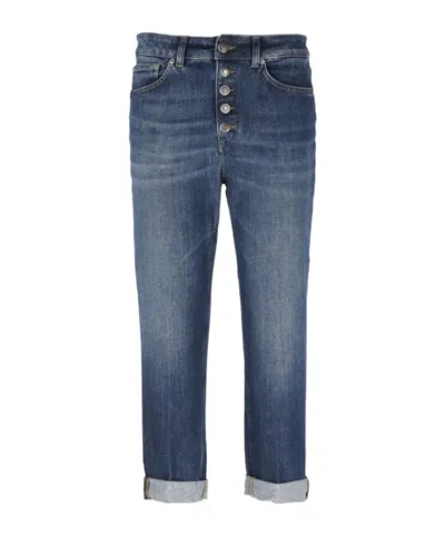 Dondup Button-fly Cuffed Jeans In Blue