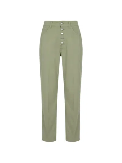 Dondup Button-fly Jeans In Green