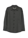 Dondup Button-up Shirt Jacket In Grey