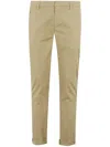 Dondup Camel Chino Trousers In 中性色