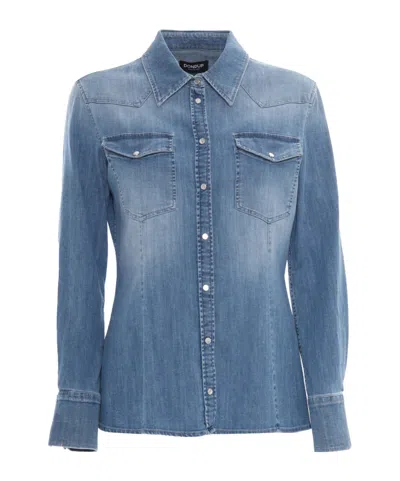Dondup Camicia Shirt In Blue