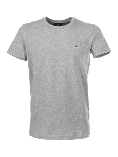Dondup T-shirt Grigia Stretch In Jersey In Gray