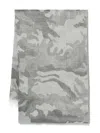 Dondup Camouflage-pattern Scarf In Grey