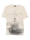 Dondup Car-print Graphic T-shirt In Neutral