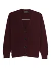 Dondup Buttoned Cardigan In Red