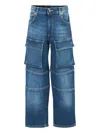 Dondup Cargo-pocket Jeans In Blue